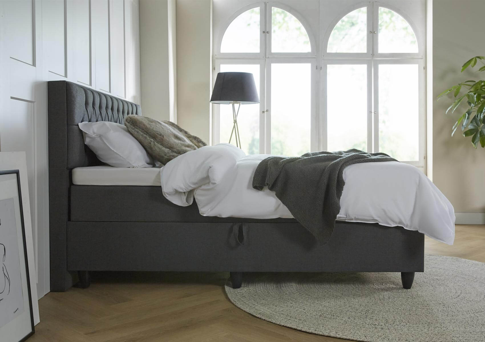 opbergboxspring torino 2-persoons antraciet 14
