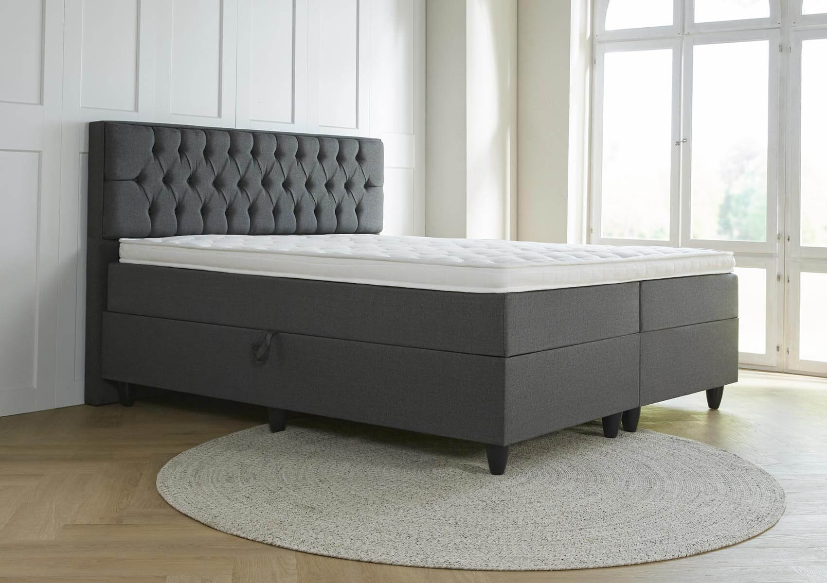 opbergboxspring torino 2-persoons antraciet 4