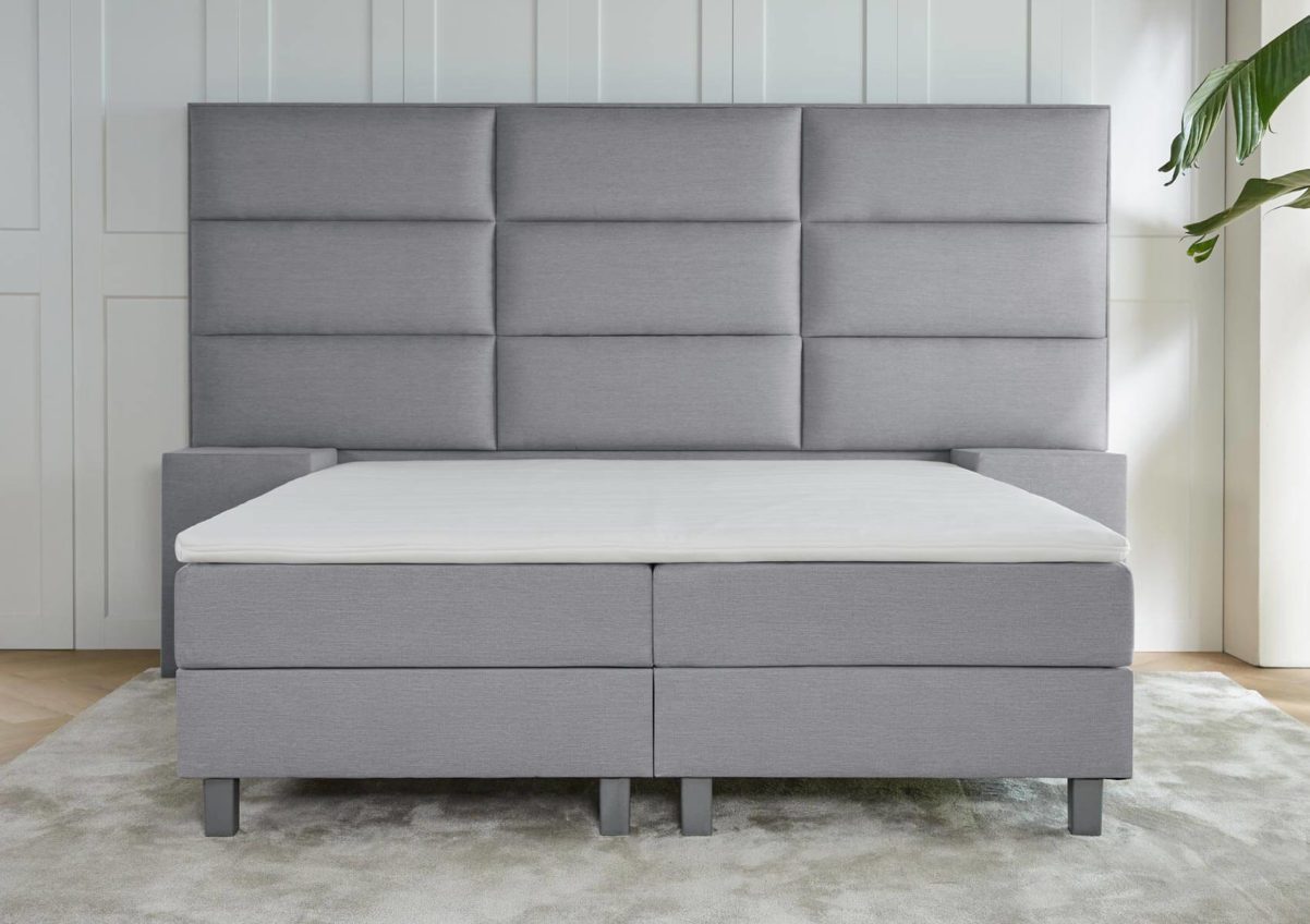 boxspring lissabon hoofdbord xxl grijs 2-persoons 7