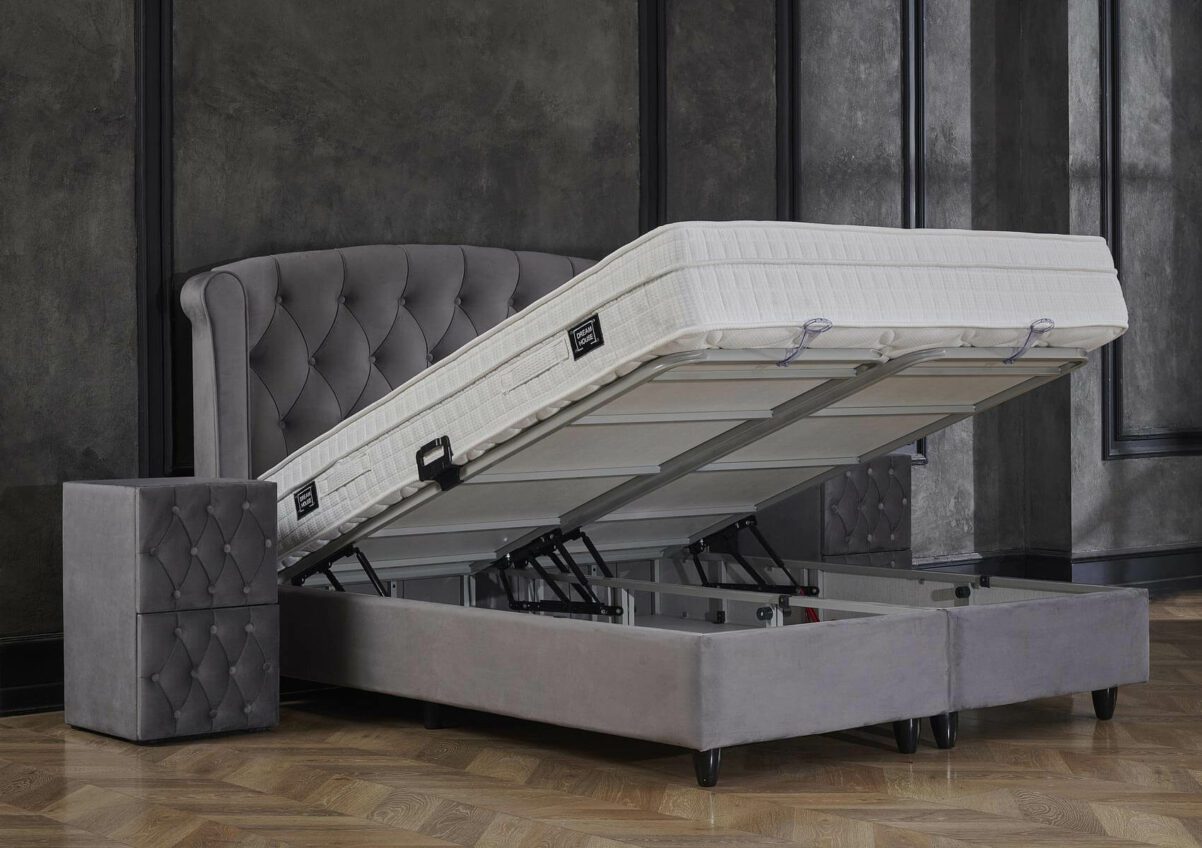 opberg boxspring aurora antraciet 2-persoons 1